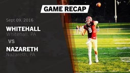 Recap: Whitehall  vs. Nazareth  2016