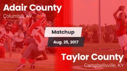 Matchup: Adair County High vs. Taylor County  2017
