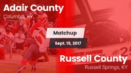 Matchup: Adair County High vs. Russell County  2017