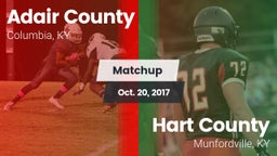 Matchup: Adair County High vs. Hart County  2017