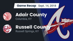 Recap: Adair County  vs. Russell County  2018