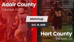 Matchup: Adair County High vs. Hart County  2018