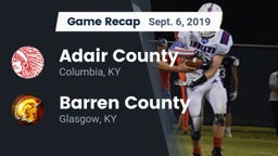 Recap: Adair County  vs. Barren County  2019