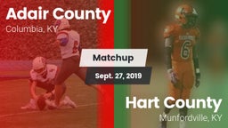 Matchup: Adair County High vs. Hart County  2019