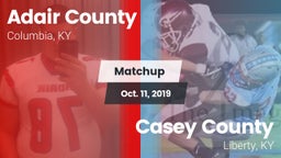Matchup: Adair County High vs. Casey County  2019