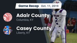 Recap: Adair County  vs. Casey County  2019