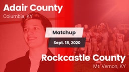 Matchup: Adair County High vs. Rockcastle County  2020