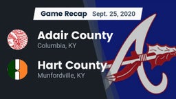 Recap: Adair County  vs. Hart County  2020