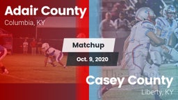 Matchup: Adair County High vs. Casey County  2020