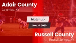 Matchup: Adair County High vs. Russell County  2020