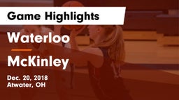 Waterloo  vs McKinley  Game Highlights - Dec. 20, 2018