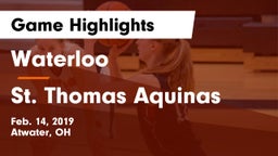 Waterloo  vs St. Thomas Aquinas Game Highlights - Feb. 14, 2019