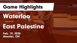 Waterloo  vs East Palestine  Game Highlights - Feb. 19, 2020