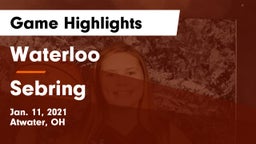 Waterloo  vs Sebring Game Highlights - Jan. 11, 2021