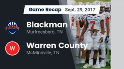Recap: Blackman  vs. Warren County  2017