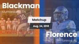 Matchup: Blackman  vs. Florence  2018