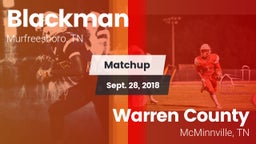 Matchup: Blackman  vs. Warren County  2018