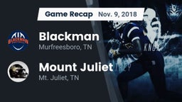 Recap: Blackman  vs. Mount Juliet  2018