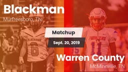 Matchup: Blackman  vs. Warren County  2019
