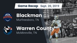 Recap: Blackman  vs. Warren County  2019