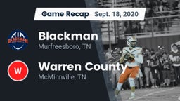 Recap: Blackman  vs. Warren County  2020