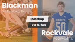 Matchup: Blackman  vs. Rockvale  2020