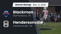 Recap: Blackman  vs. Hendersonville  2020