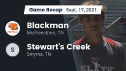 Recap: Blackman  vs. Stewart's Creek  2021