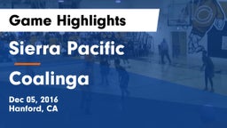 Sierra Pacific  vs Coalinga Game Highlights - Dec 05, 2016