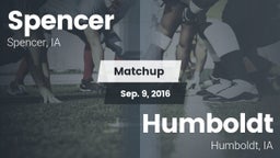Matchup: Spencer  vs. Humboldt  2016