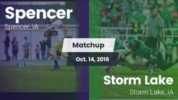 Matchup: Spencer  vs. Storm Lake  2016