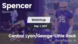 Matchup: Spencer  vs. Central Lyon/George-Little Rock  2017