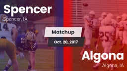 Matchup: Spencer  vs. Algona  2017