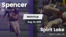 Matchup: Spencer  vs. Spirit Lake  2018