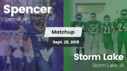 Matchup: Spencer  vs. Storm Lake  2018