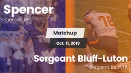 Matchup: Spencer  vs. Sergeant Bluff-Luton  2019
