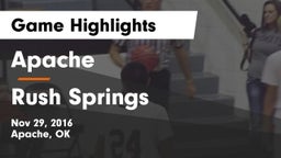 Apache  vs Rush Springs  Game Highlights - Nov 29, 2016