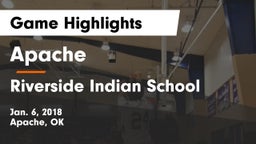 Apache  vs Riverside Indian School Game Highlights - Jan. 6, 2018