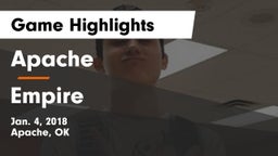 Apache  vs Empire  Game Highlights - Jan. 4, 2018