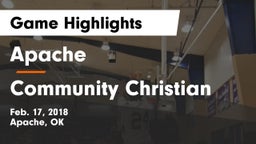Apache  vs Community Christian  Game Highlights - Feb. 17, 2018