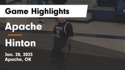 Apache  vs Hinton  Game Highlights - Jan. 28, 2023