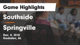 Southside  vs Springville  Game Highlights - Dec. 8, 2018