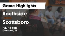 Southside  vs Scottsboro Game Highlights - Feb. 18, 2019