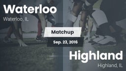 Matchup: Waterloo  vs. Highland  2016