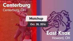 Matchup: Centerburg High vs. East Knox  2016