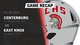Recap: Centerburg  vs. East Knox  2016