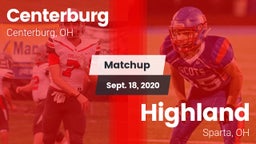 Matchup: Centerburg High vs. Highland  2020
