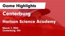 Centerburg  vs Horizon Science Academy  Game Highlights - March 1, 2024