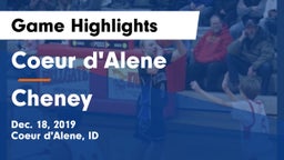 Coeur d'Alene  vs Cheney  Game Highlights - Dec. 18, 2019