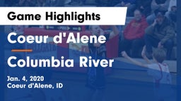Coeur d'Alene  vs Columbia River  Game Highlights - Jan. 4, 2020